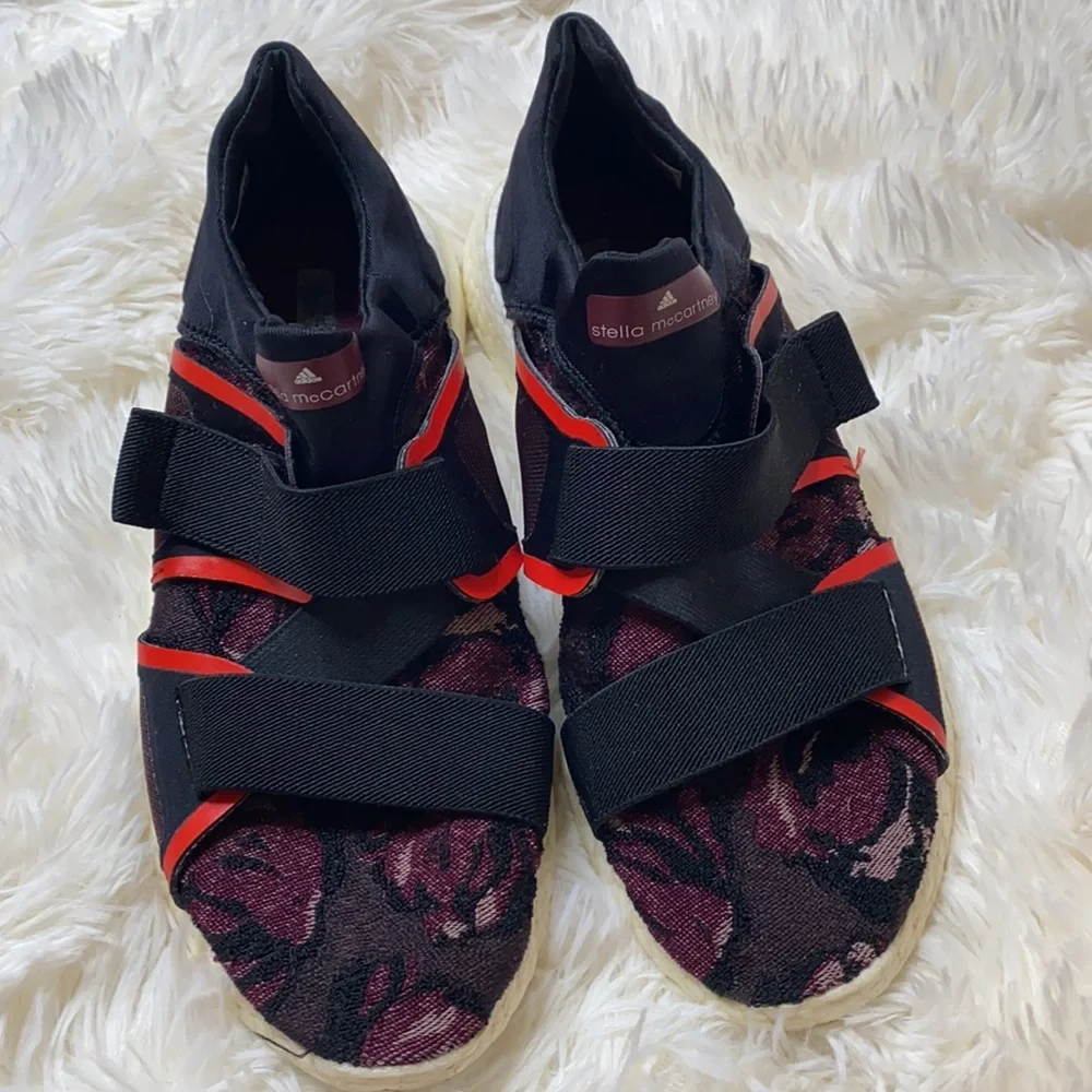 Adidas by Stella McCartney Black Red Purple Tennis Shoes Size 7.5